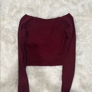 Maroon Brandy Melville Long Sleeve Top